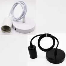 E27 Лампа Цоколь Потолочный подвесной светильник держатель лампы черный/белый/серебристый Цоколи подвесной светильник фитинг Декор 220 В