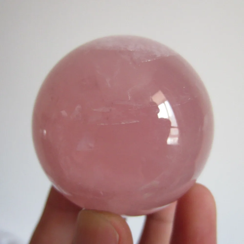 

WW 05465 NATURAL PRETTY ROSE QUARTZ CRYSTAL SPHERE BALL HEALING