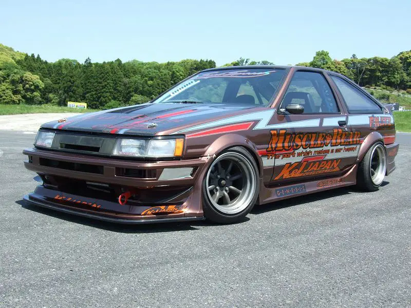 2 x Toyota Sprinter Trueno side moulding vinyl decals stickers Levin Trueno
