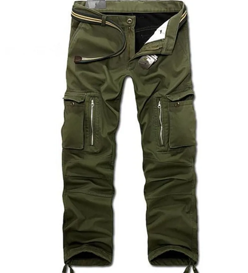 29-40-Plus-size-Men-Cargo-Pants-Winter-Thick-Warm-Pants-Full-Length-Multi-Pocket-Casual