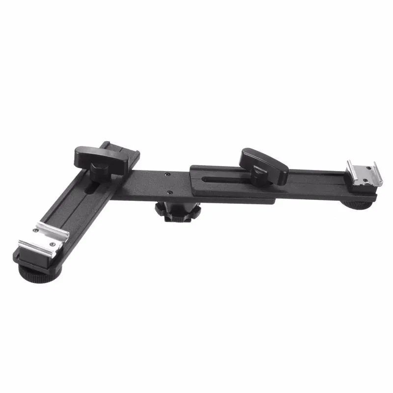 

13 33cm Twin Speed Light Dual Hot Shoe Flash Adapter Speedlite Mounting Bracket Holder For Canon 600EX-RT/580EX II/580EX/550EX