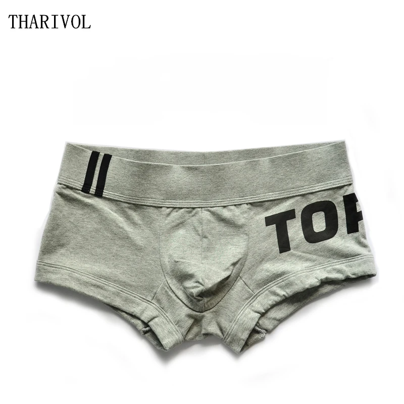 

THARIVOL underwear new men's letters shorts low waist sexy youth comfortable cotton panties fashion simple couple panties