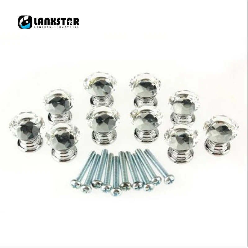 Wholesale 20mm New Crystal Handle Knobs Diamond Style Handle