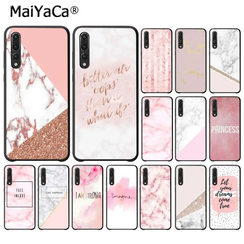

MaiYaCa Chic Pink Marble Pretty design Soft Phone Case for Huawei P20Lite P10 Plus Mate10Lite 20Pro P20 Pro Honor10 View10