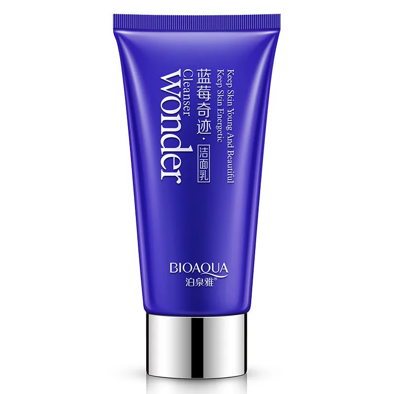 BIOAQUA Blueberry Facial Cleanser Plant Extract Rich Foaming Facial Cleansing Moisturizing Oil Control Face Skin Cleansing Care 1