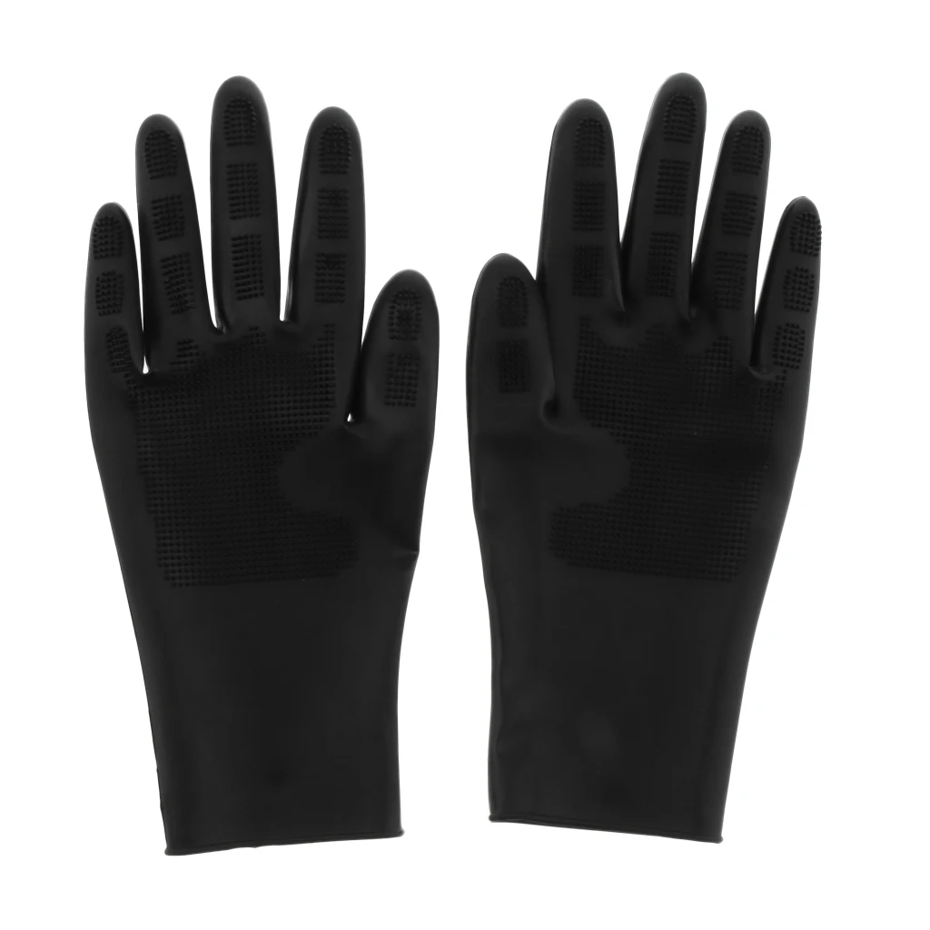 Premium Grip Heat Resist Silicone Gloves Salon Hair Dye Washing Household Kitchen Reusable Cleaning Tool