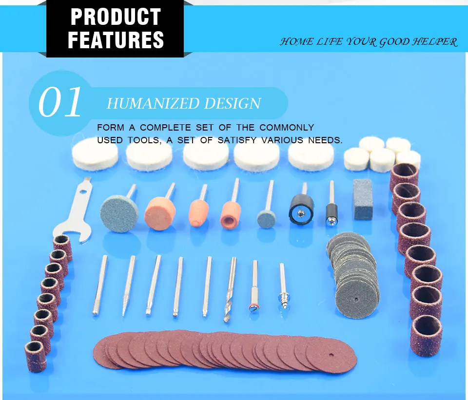 105 шт. Аксессуары Dremel набор роторных инструментов Электрический Роторный инструмент Аксессуары для шлифовки полировки резки с 3,2 мм оправкой