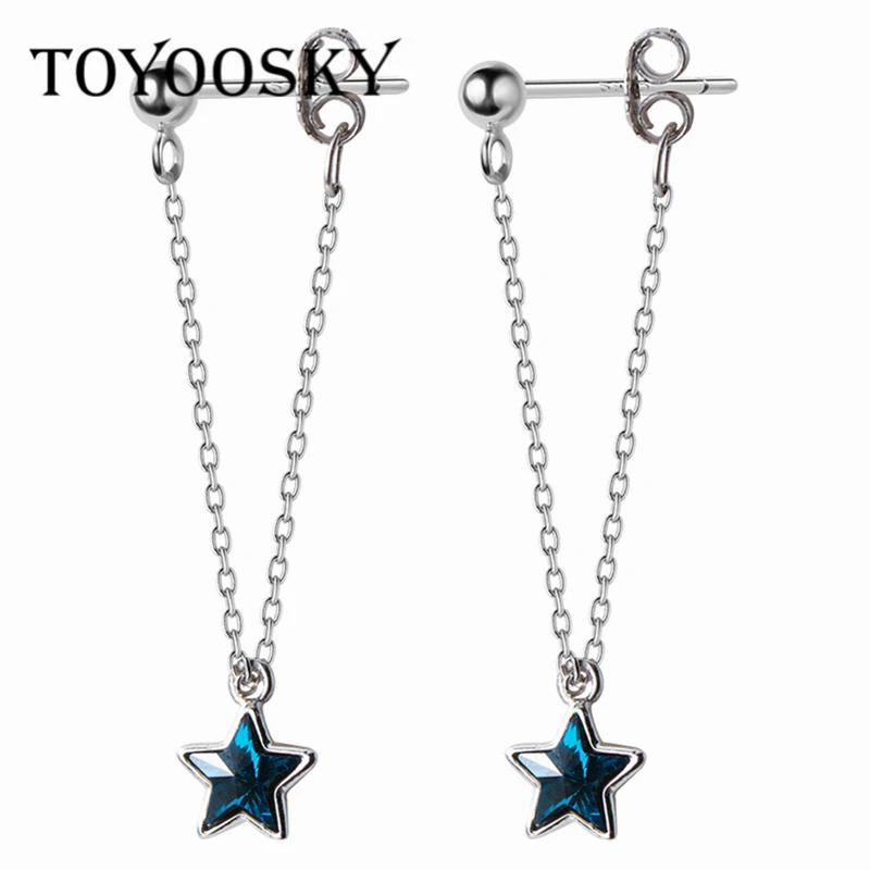 Висячие серьги TOYOOSKY в форме звезды из стерлингового серебра 925 пробы Женские