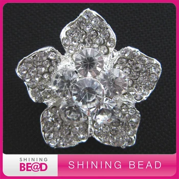 

50pcs/lot+40mm+Manufacturer Wholesale Rhinestone flower brooch for wedding