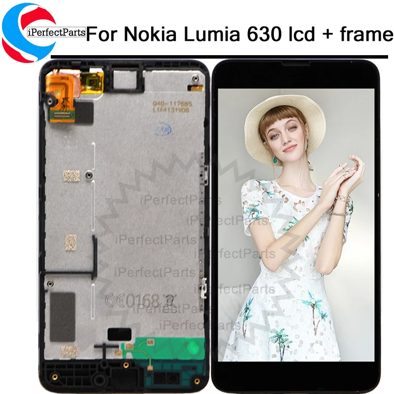 ЖК-дисплей для NOKIA Lumia 630 сенсорный ЖК-экран с рамкой 4 5 &quotдля N630 дисплей