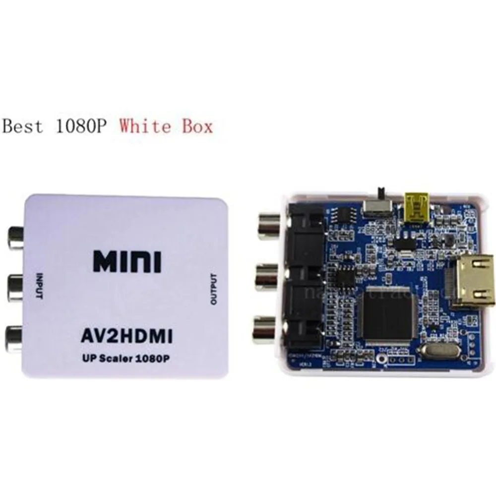 Композитный AV CVBS 3RCA в HDMI видео конвертер адаптер 720p 1080p Upscaler мини сигнала для ТВ VHS