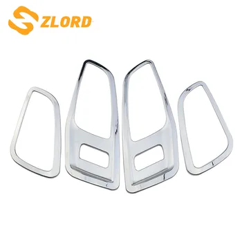 

Zlord 4Pcs/Set Chrome Interior Handle Trim Inner Door Handle Decoration Trim Sticker For ford Kuga Escape 2013 - 2017