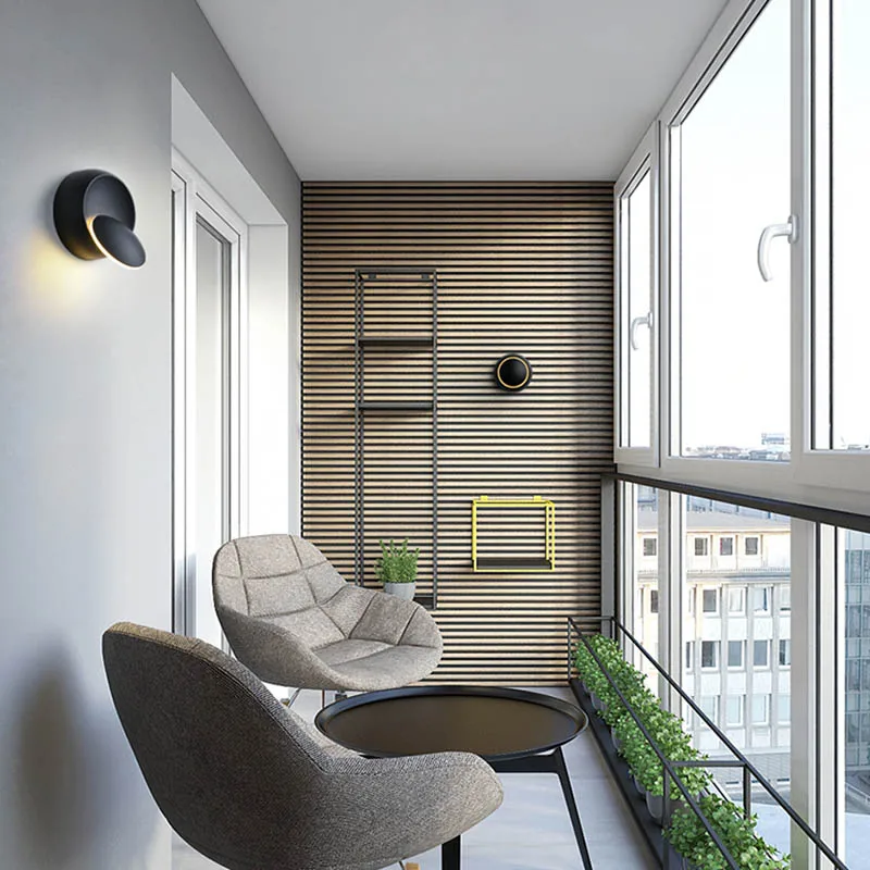 

LED Wall Lamp 360 Degree Rotation Simple Corridor Bedroom Aisle Round Light LO88