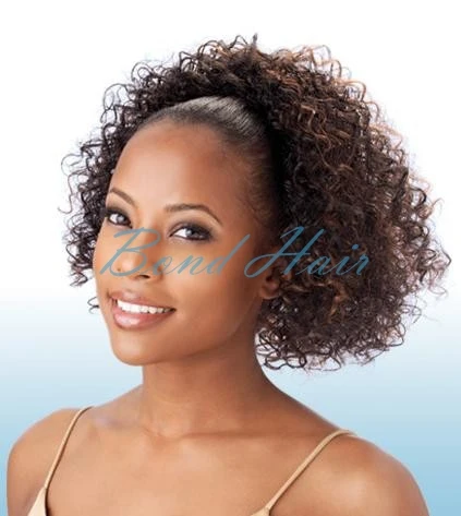 ponytail hair curly human drawstring ponytails remy brazilian virgin 7a clip extensions ship wigs