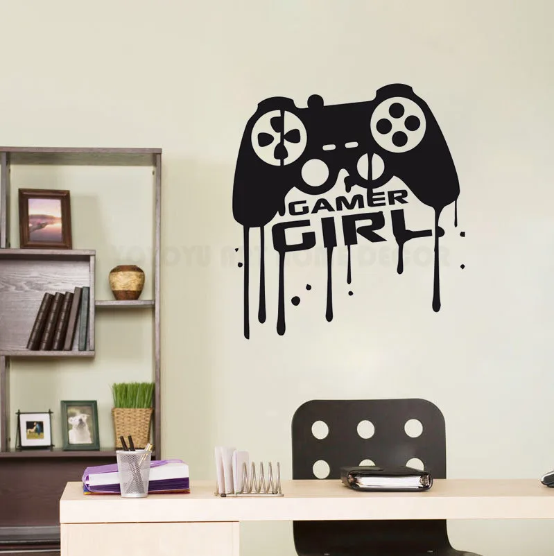 Girl Room Gamer Wall Decals Gamer Girl Quotes Controller video Games