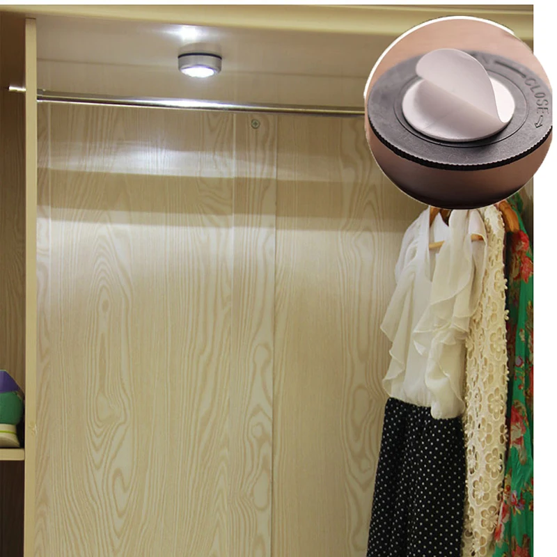 Mini 3 Led Touch Sensor Night Light 3PCS Push Led Wall Lamp Wireless Self-Stick Under Kitchen Cabinets Portable Pathway Stairway (14)