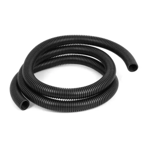 

25mm Dia Black Flexible Bellows Hose Corrugated Conduit Tube 1.8M Length
