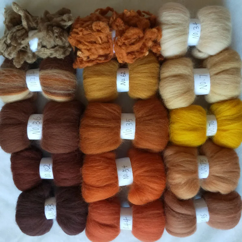 WFPFBEC кудрявые волокна альпаки для шерстяного войлока, особенно для пуделя/Бишон и овцы коричневого цвета 150 г 10 г/цвет 15 цветов