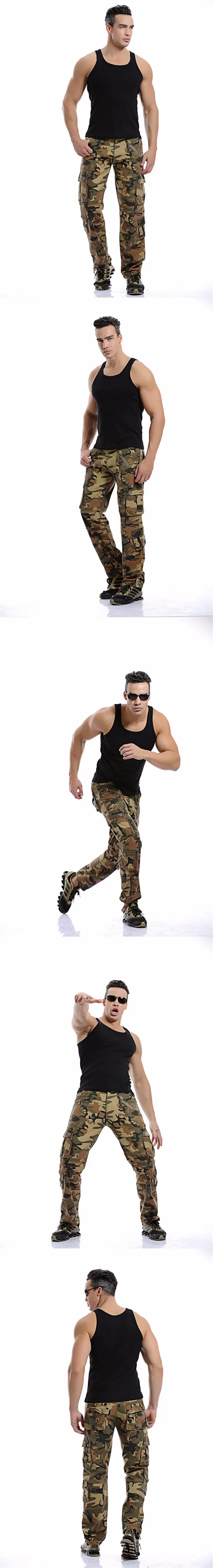 Мужские брюки-карго, камуфляжные, повседневные, крутой дизайн, брендовая одежда, верхняя одежда, военные рабочие брюки, мужские армейские брюки-карго
