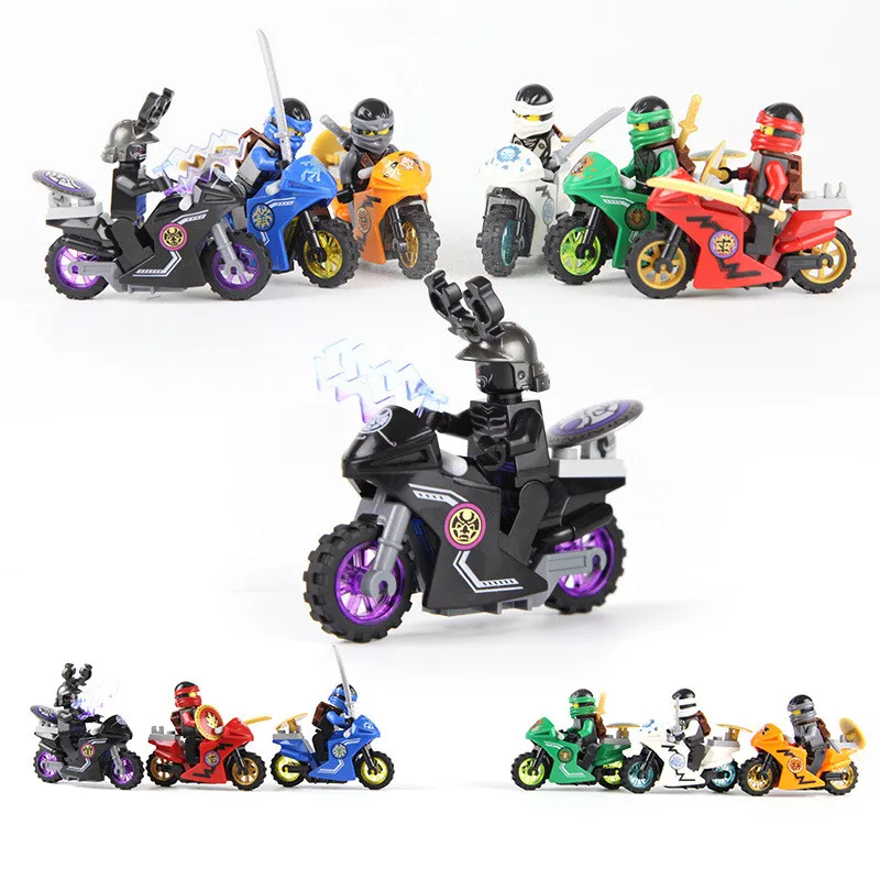 258A Hot Ninja Motorcycle Building Blocks Bricks font b toys b font Compatible legoINGly Ninjagoed Ninja