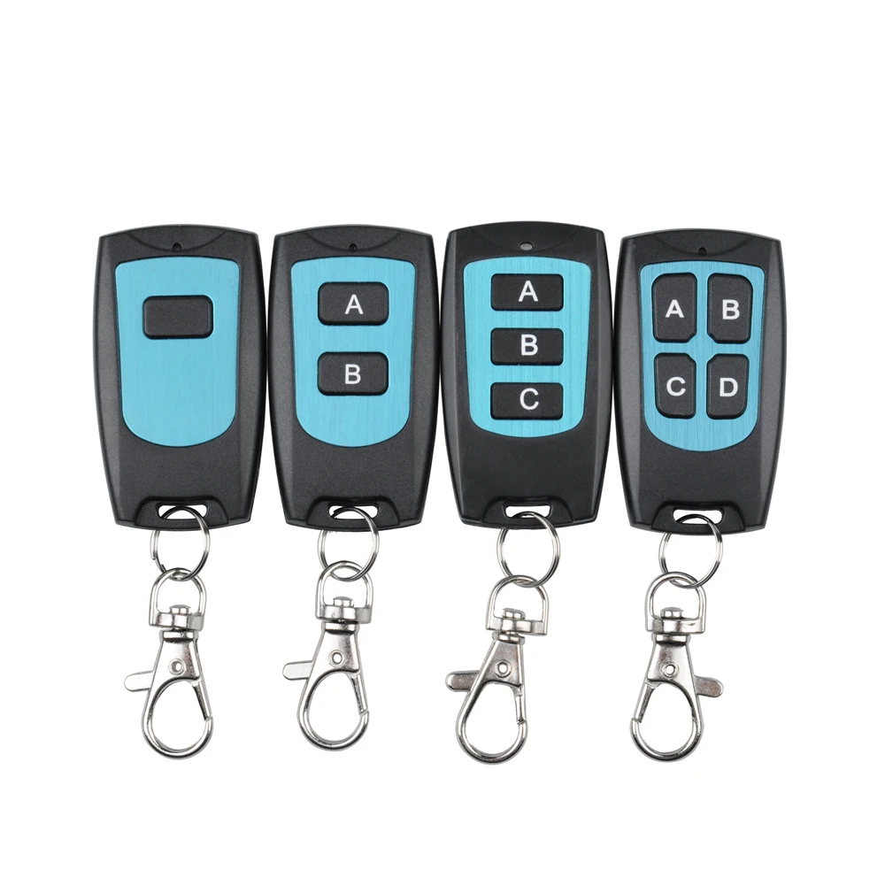 

RF Remote Control Wireless Controller Black Transmitter 4.7 IC2260 1527 Waterproof 1-4 button receiver fittings for professional