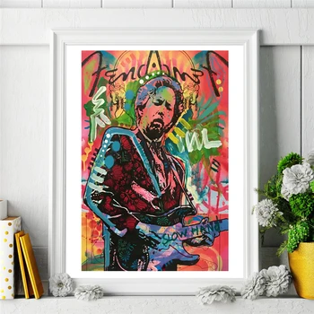 

Clapton Fender Canvas Posters Prints Wall Art Painting Decorative Picture Bedroom Modern Home Decoration Accessories Framework