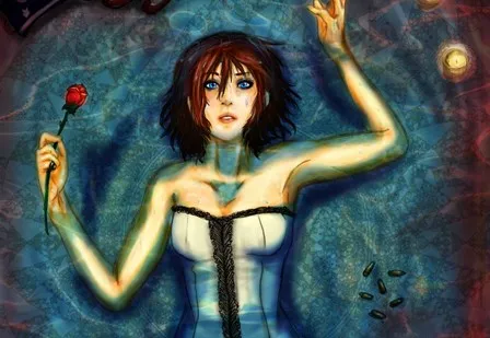 Изображение красной розы BioShock Infinite 4 размера Настенный декор парусина печать