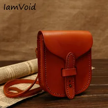 IamVoid, Кожаная поясная сумка из растительного дубления, дизайн, ручная работа, толстая натуральная кожа, сумка-мессенджер для мужчин и женщин
