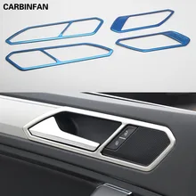 Крышка автомобиля стикер отделка внутренней ручки двери чаша рамка лампы 4 шт./компл. для Volkswagen VW Tiguan L TiguanL MK2