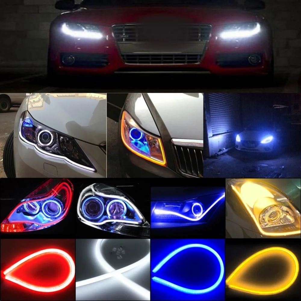flexible 2pc signal light 45cm 60cm car soft tube guide automotive led lights reviews