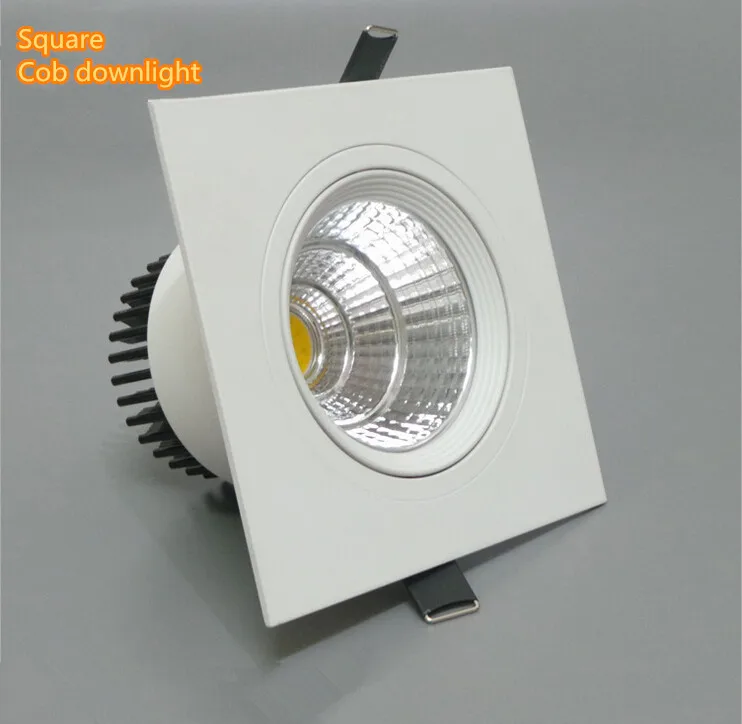 

Wholesale COB 10W Dimmable Led Downlight Lamp 120 Angle Warm/Pure White Led grille light 85-265v/AC