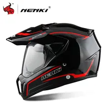 NENKI Black Full Face Motorcycle Helmet Motorcycle Riding Helmet Men’s Off Road Downhill DH Racing Helmet Cross Helmet Capacetes