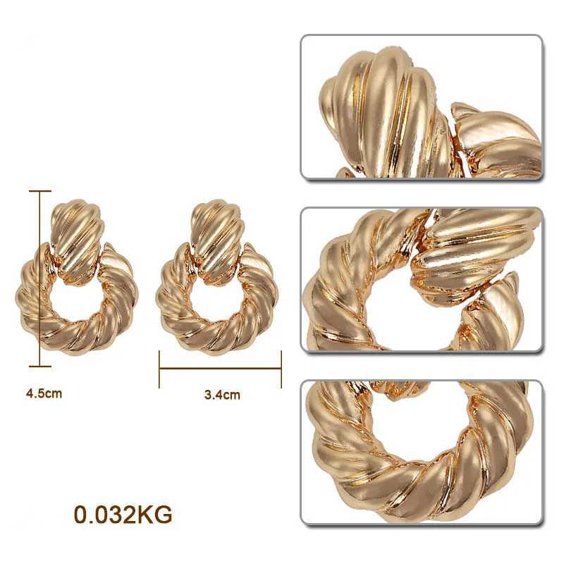 OEM Alloy Earring Womens Round Rattan Costume Jewelry Earrings For Girls