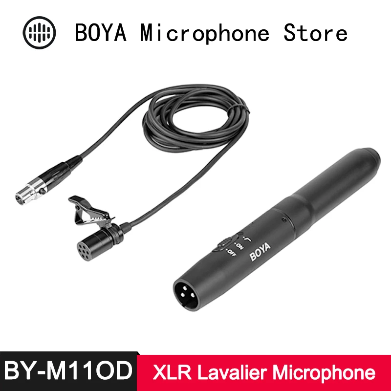 

BOYA Professional 3-pin XLR Lavalier Microphone for Theater Broadcasting Video Film Stage Performance Live Stream Vlog Video Mic