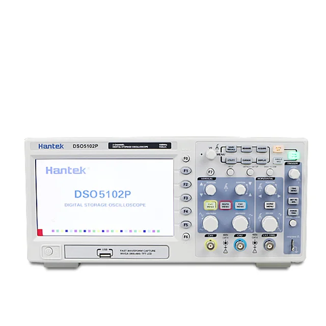 Best Price Spedizione gratuita Hantek DSO5102P Digital storage oscilloscope 100 MHz 2 Canali 1GSa/s 7 ''TFT LCD