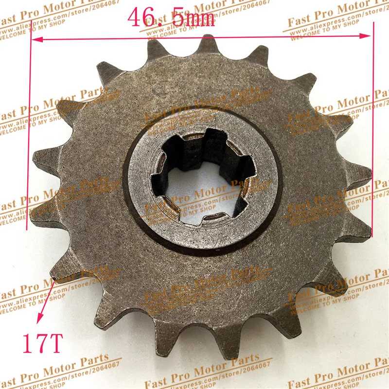 T8F 11 14 17 20T зуб сцепления коробка передач передний зубчатый валик Звездочка для 47cc 49cc 2 тактный квадроцикл грязи Карманный Мини Мотор велосипед