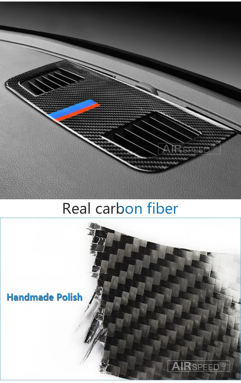 BMW E90 3 Series Accessories Car Interior Carbon Fiber Dashboard Air Conditioning Outlet Vent Cover Trim Decoration (7)
