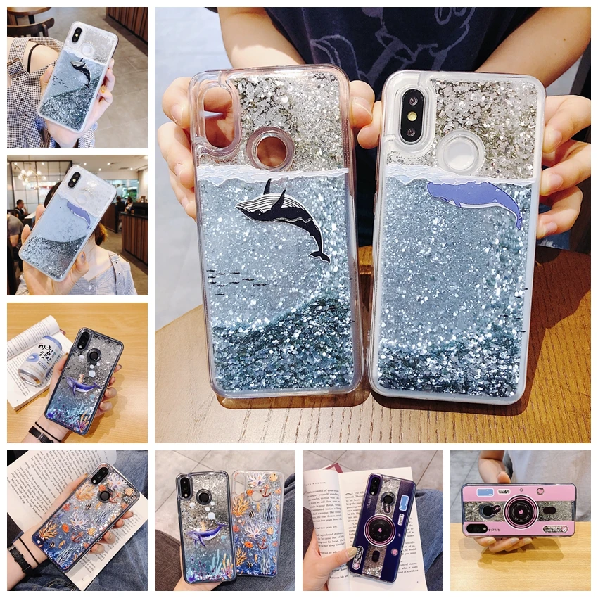 

Dynamic Liquid Case for Huawe honor 9 lite Quicksand Back Cover for Huawei P smart nova 2S 3 3i 3e p10 p20 lite 8x Phone case