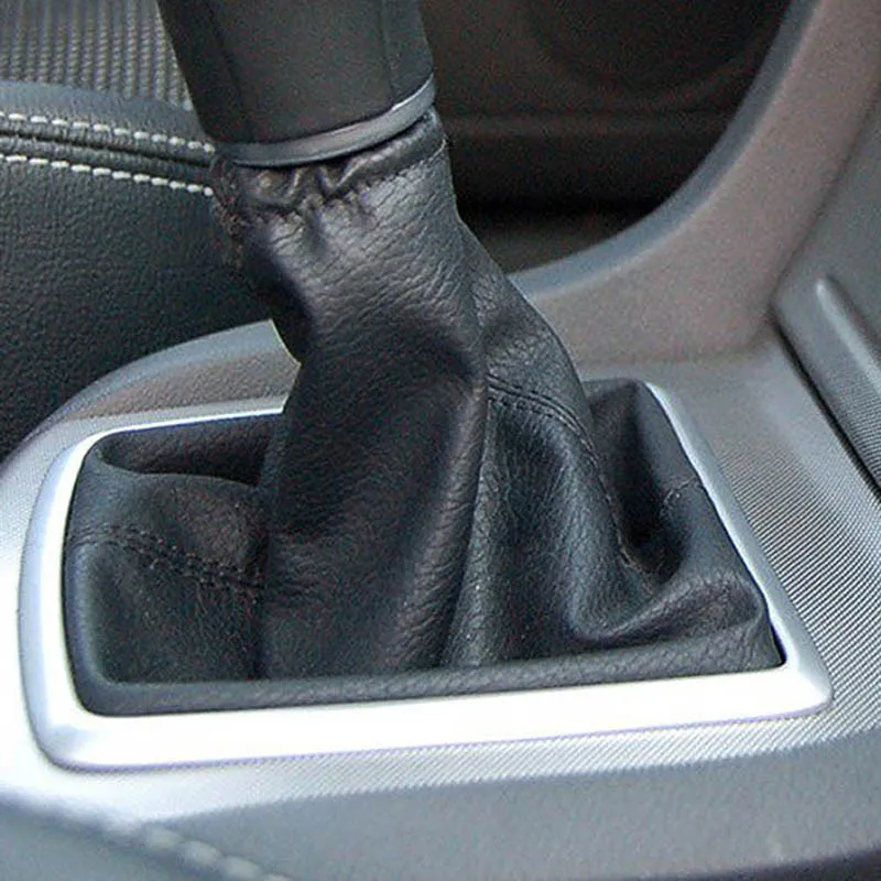 Автомобильные воротники переключения передач, наклейка, ручка гетры, крышка багажника из искусственной кожи чехол для Ford Focus 2005-2012 Fiesta Mk7 Mondeo Mk4 Kuga Galaxy
