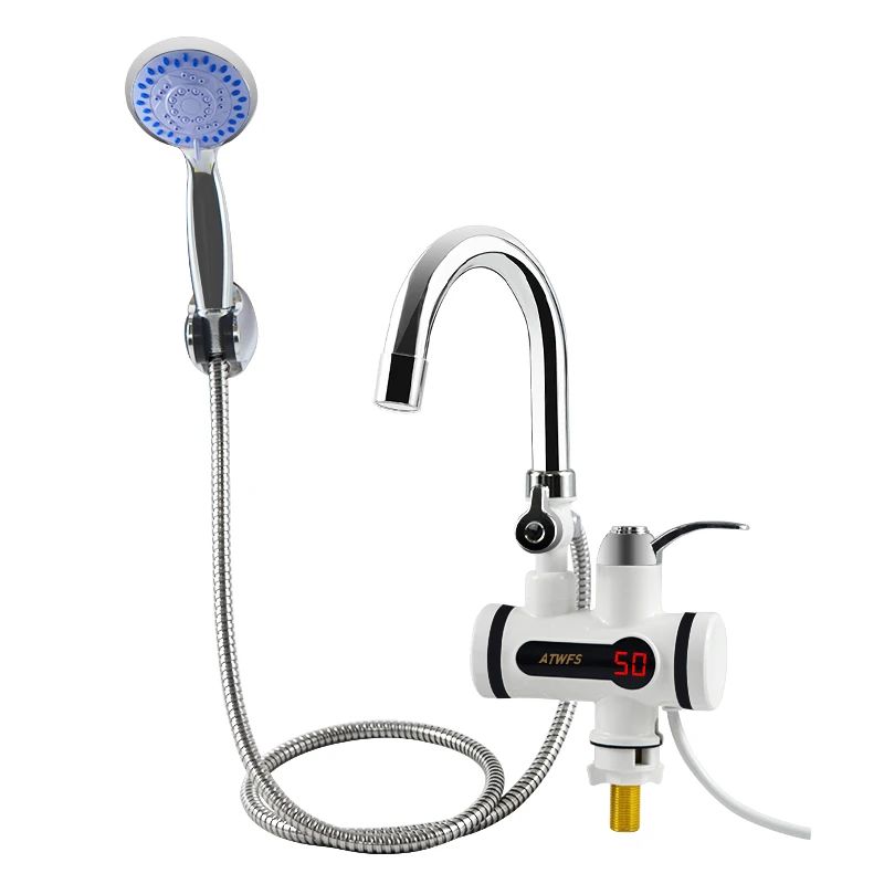 Kaufen Tankless Warmwasser Heizung Wasserhahn Dusche Instant Elektrische Wasserhahn für Küche Heizung Instant Wasserhahn für Bad