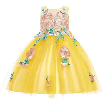 

Flower Baby Christmas Party Kids Dresses for Girls Dress Tutu Wedding Birthday Piano Party Princess Dress Ball Gown Dress 2-8Y