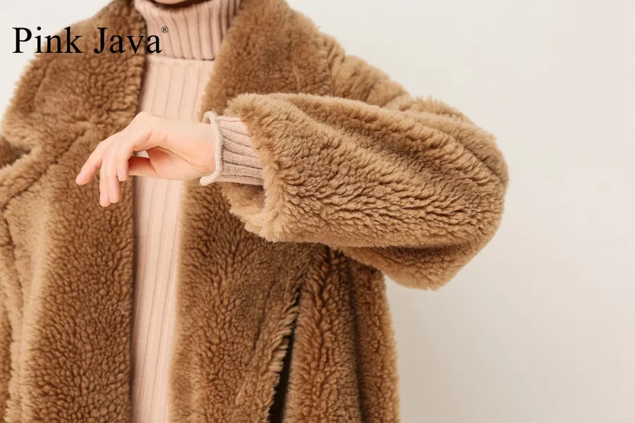 Розовый JAVA QC1848 Новое поступление Бесплатная доставка пальто из натурального