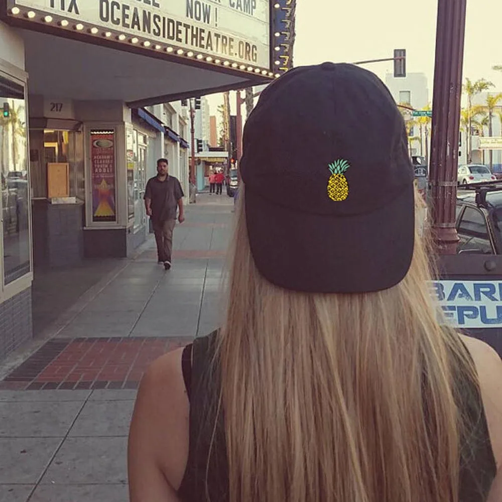 New 1pc Unisex Pineapple Baseball Hats Adjustable Hip Hop Peaked Hat