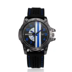 2018 силиконовые часы Для мужчин Мода силиконовый ремешок Спортивные Cool аналоговые кварцевые часы наручные часы-Хронограф механические