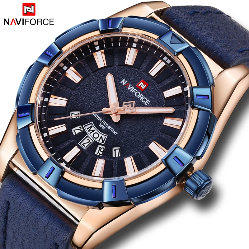 

NEW Men Watch Fashion Casual NAVIFORCE Waterproof Mens Watches Top Brand Luxury Sport Quartz Wristwatch Date Week Luminous Clock