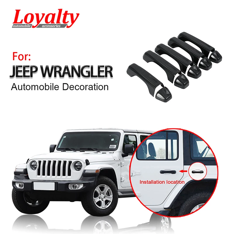 Лояльность для Jeep Wrangler JL 2018 2020 внешняя боковая задняя дверь крышка ручки двери