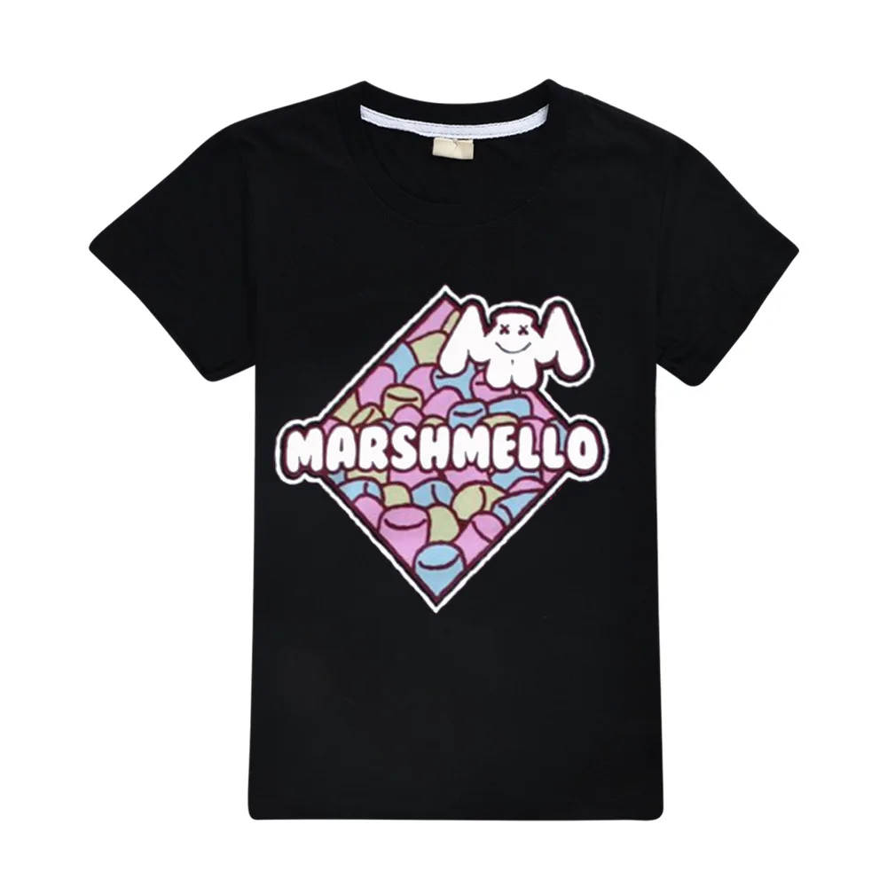 Modis dj marshmello Kids t shirts hoodie clothes Child Black New summer top Short Sleeve T-shirt for Girls Boys 100%cotton Modis dj marshmello Kids t shirts hoodie clothes Child Black New summer top Short Sleeve T-shirt for Girls Boys 100%cotton
