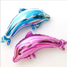 75cm Pink Blue Cute Dolphins Foil Balloons Wedding layout Birthday Decoration Party Surprise Aluminum Animal Balloons Kid Toy