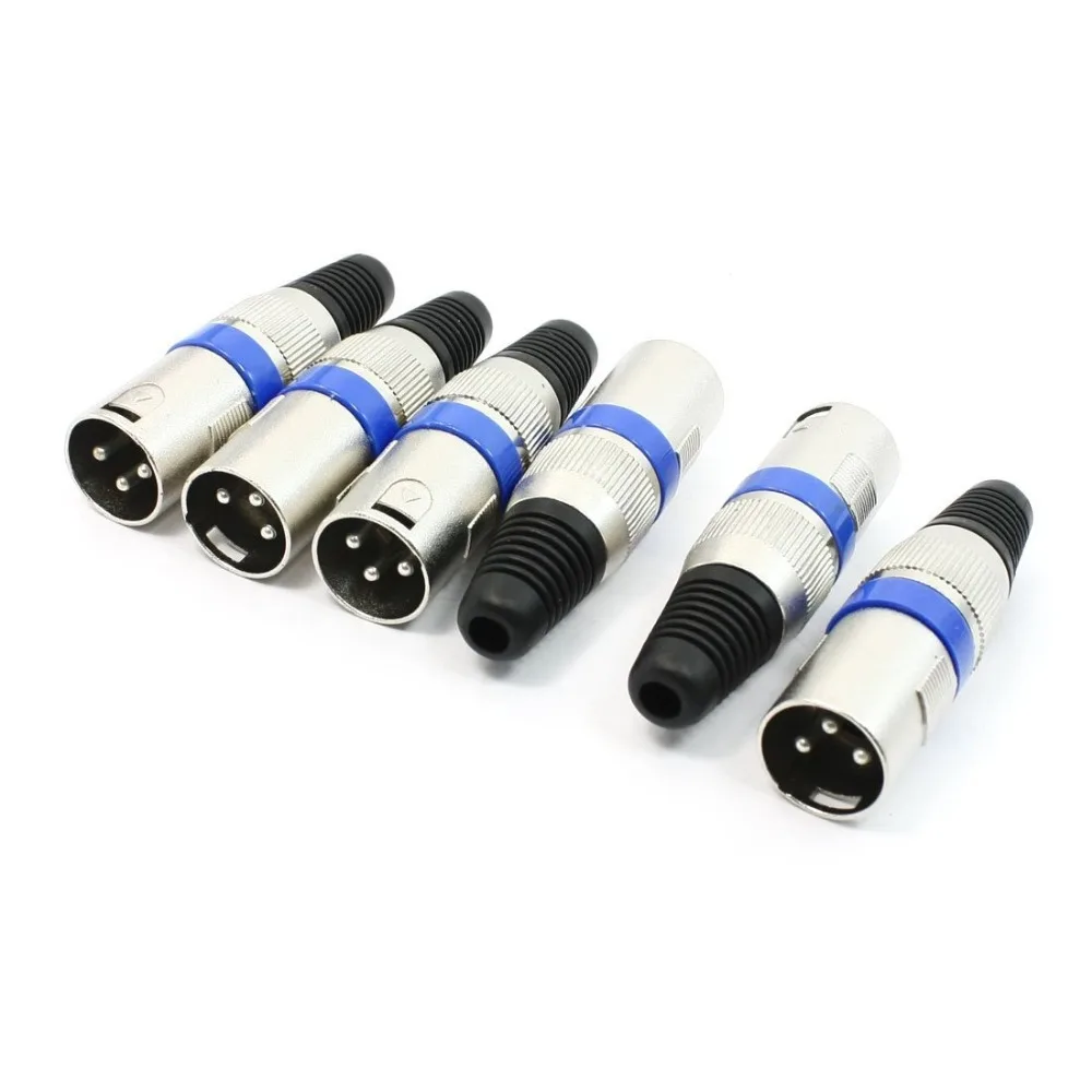 10PCS Nickel Plated Solder Type 3 pin XLR Audio Cable Adapter Connector