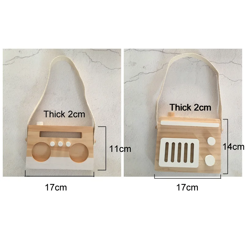 Скандинавский деревянный магнитофон детские игрушки радио фигурки детская комната Висячие ремесла, украшения магазин декоративные фотографии реквизит